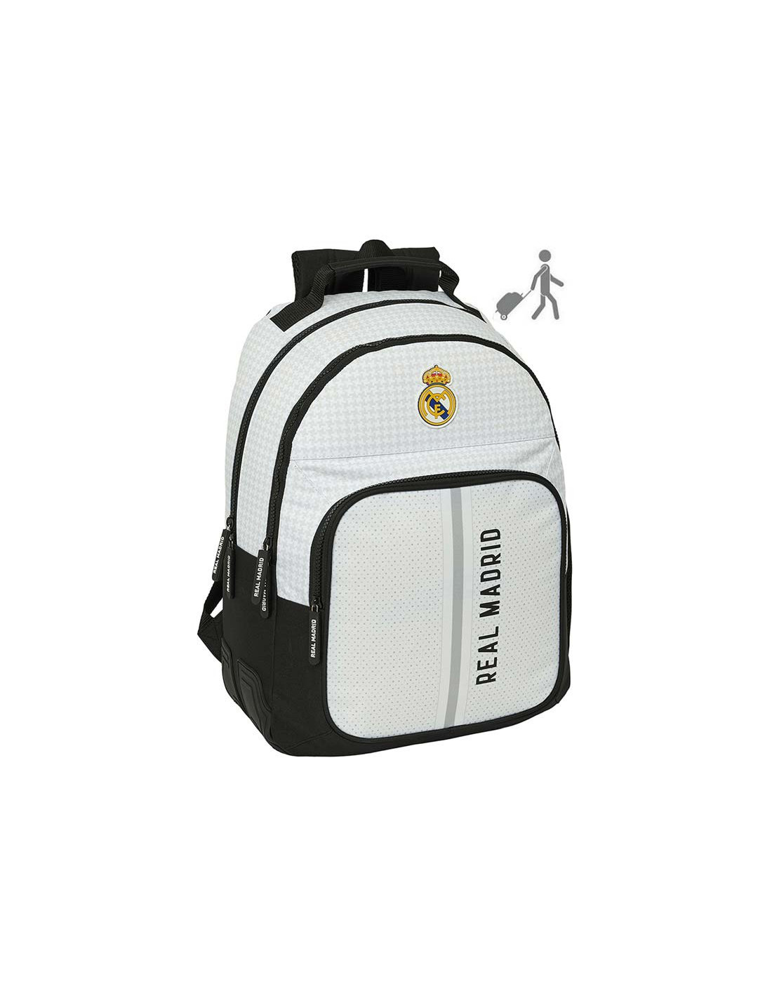 Comprar Mochila Grande Real Madrid Adaptable A Carro Escolar 2024 25