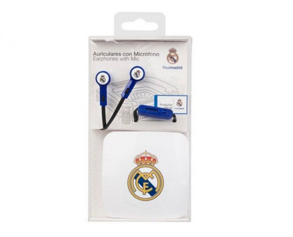 Auriculares con micrófono Real Madrid con cajita