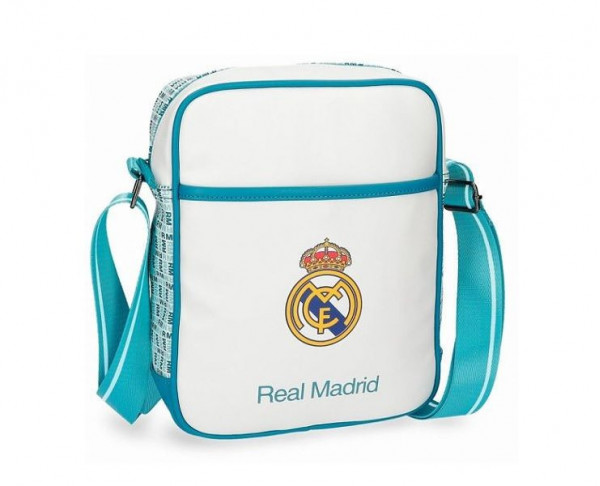 Bandolera de polipiel Real Madrid alto de gama azul turquesa