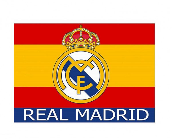 Bandera Real Madrid con los colores de España