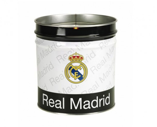 Papelera metalica grande del Real Madrid