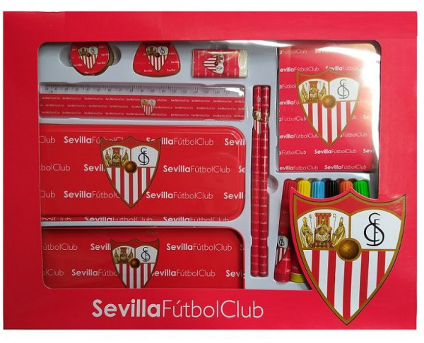 Conjunto escolar de regalo catorce piezas Sevilla FC
