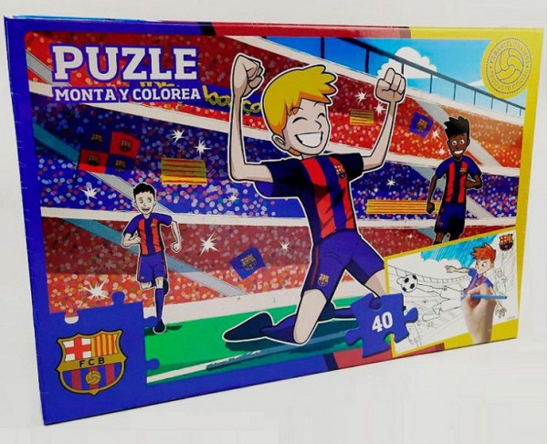 Puzzle de 40 piezas para colorear del FC Barcelona