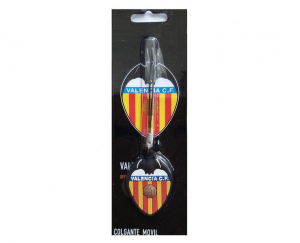 Escudo colgante móvil de caucho con relieve Valencia CF