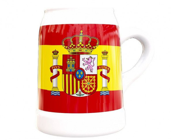 Jarra de porcelana bandera de España