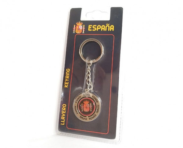 Llavero giratorio circular España fútbol