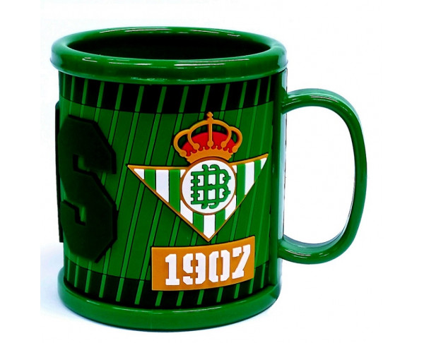 Taza Real Betis Balompié material rubber con relieve 3D