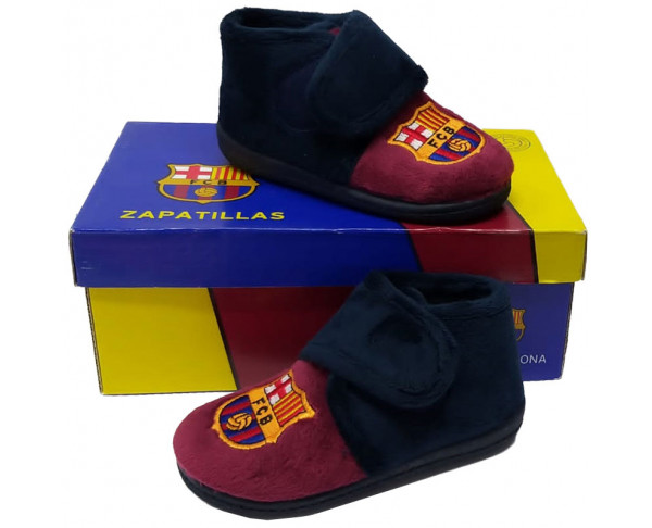 cometer Otoño carrera Zapatillas de andar por casa del FC Barcelona niños pequeños