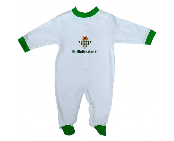 Pijama pelele Real Betis blanco y verde bebés y niños pequeños