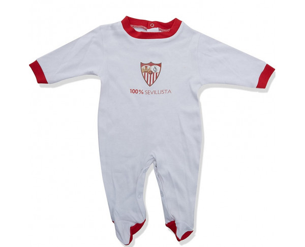 Pelele pijama blanco para bebé Sevilla FC