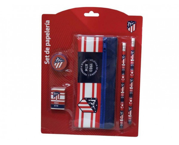 Set de regalo estuche y accesorios escolares Atlético Madrid
