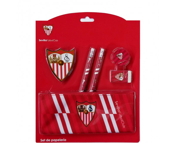 Conjunto estuche y accesorios escolares del Sevilla FC