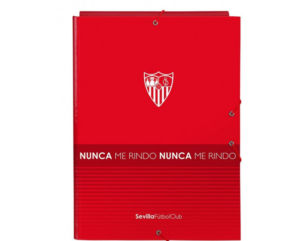 Carpeta folio tres solapas con cierre de gomas Sevilla FC