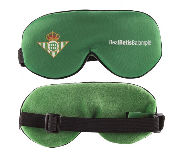 Antifaz de viaje color verde Real Betis Balompié juvenil y adulto