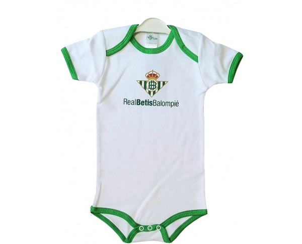 Body blanco manga corta bebé Real Betis Balompié
