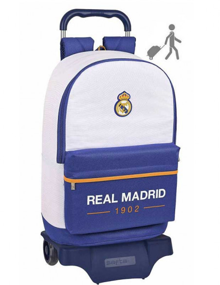 Mochila Real Madrid grande con carro escolar 2021-22
