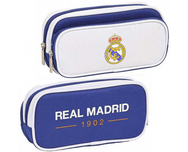 Estuche portatodo doble Real Madrid con bolsillo auxiliar 2021-22