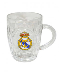 Jarra cerveza Real Madrid de cristal