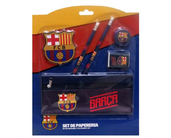 Pack FC Barcelona con estuche y accesorios escolares