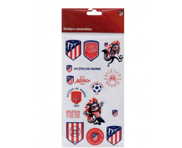 Pack Stickers Atlético de Madrid de vinilo removibles 14 modelos