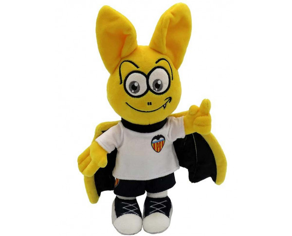 Peluche Mascota del Valencia CF camiseta blanca 20 cm.