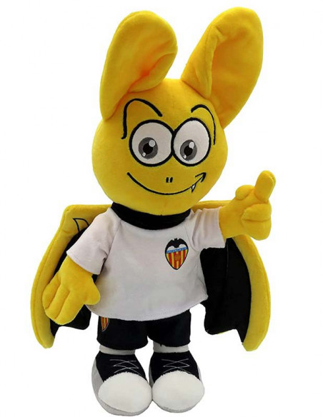 Peluche Mascota del Valencia CF camiseta blanca 30 cm.