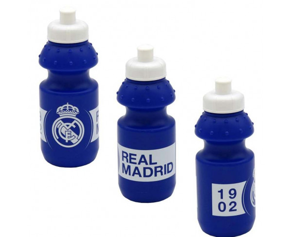 Botella Real Madrid azul con diseño deportivo 350 ml.