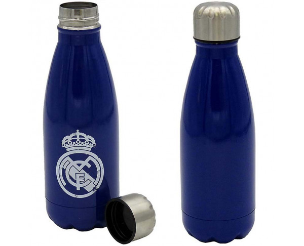 Botella Real Madrid térmica azul de acero 550 ml.