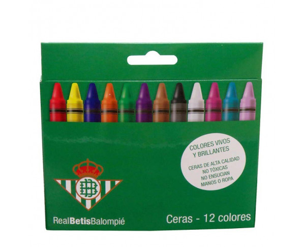 Pack ceras de colores Real Betis Balompié 12 unidades