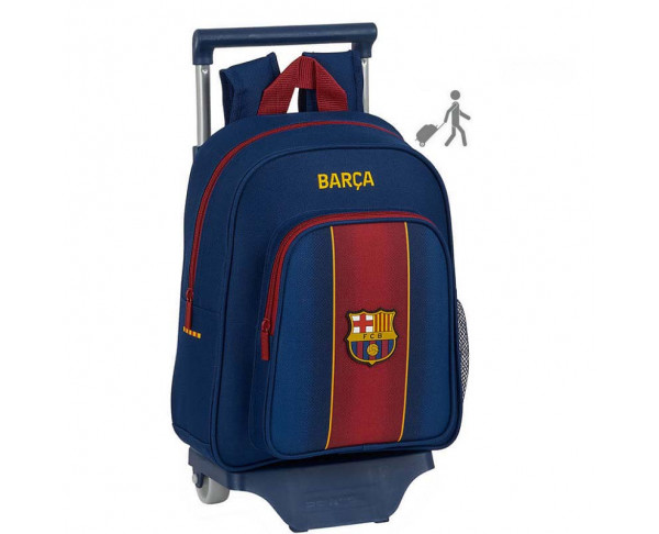 Mochila FC Barcelona infantil con carro escolar Fan Club azulgrana