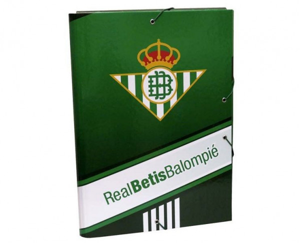 Carpeta Real Betis tres solapas con cierre gomas