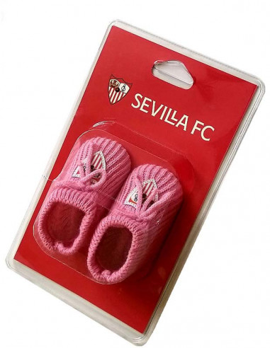 Patucos Sevilla FC de color rosa para bebé