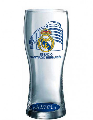 Vaso grande de cerveza Real Madrid Estadio Bernabéu