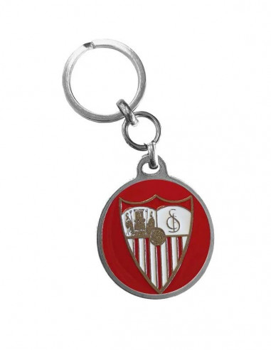 Llavero metálico Sevilla FC rojo circular