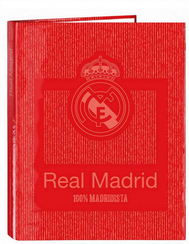 Carpeta Real Madrid de color rojo 4 anillas