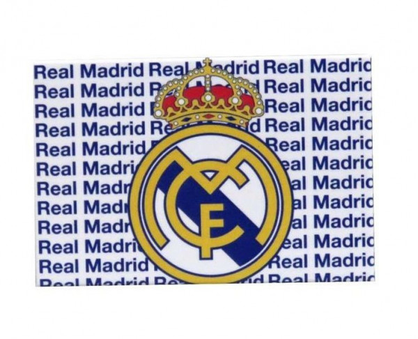 Imán Real Madrid con escudo y leyendas Real Madrid