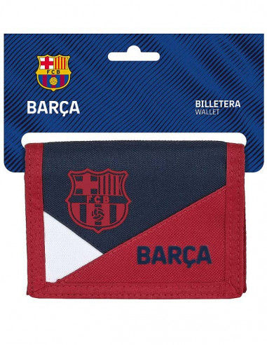 Billetero de tela con monedero y billetero FC Barcelona