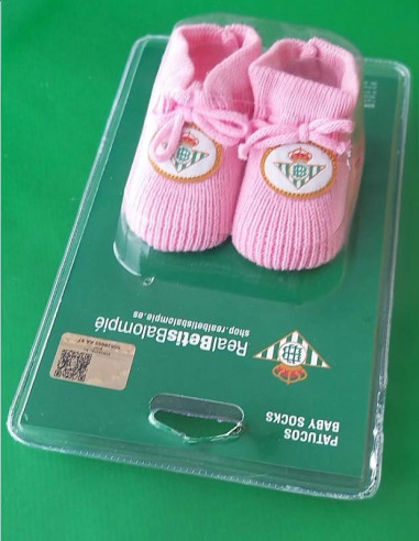Patucos bebé Real Betis de color rosa