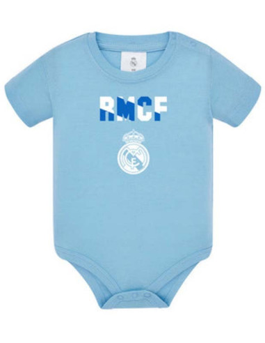 Body Real Madrid manga corta bebé azul
