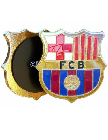 Imán grande FC Barcelona metal dorado