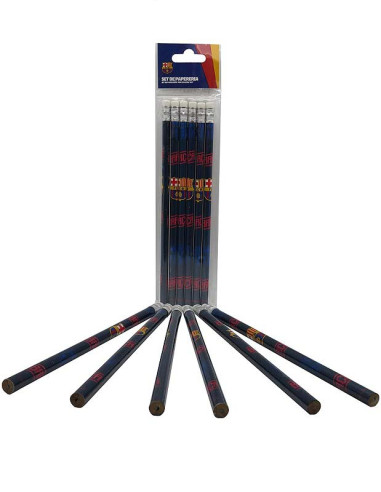 Set 6 lápices con goma Barca