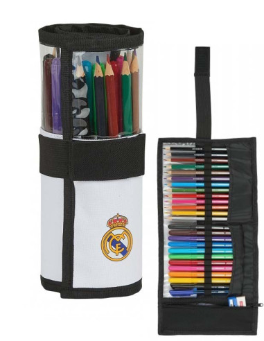 Estuche Real Madrid enrollable 27 piezas escolares