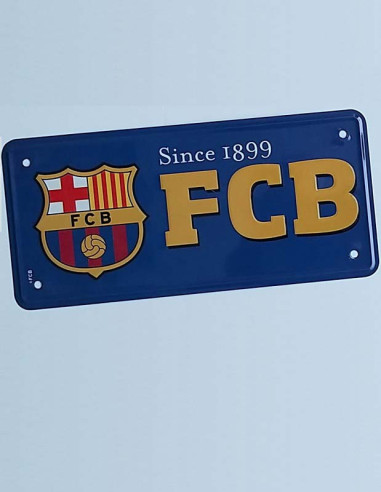 Placa metálica matricula del FC Barcelona
