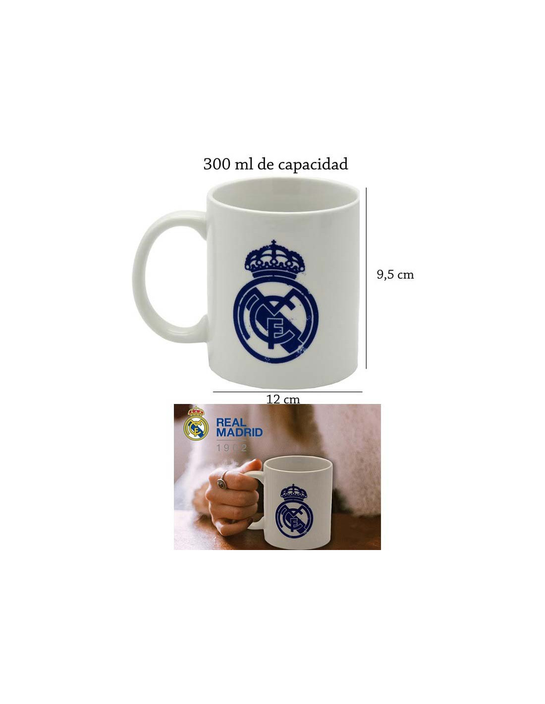 Taza Real Madrid azul 300ml