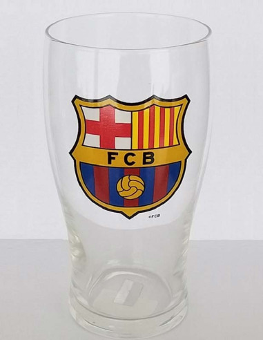 Vaso cerveza de cristal FC Barcelona 62 cl.