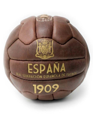 Balón de cuero Selección Española de Fútbol antiguo 1909
