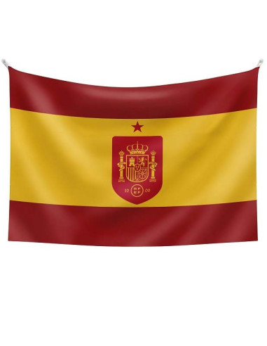 Bandera de España con escudo Selección Española de Fútbol