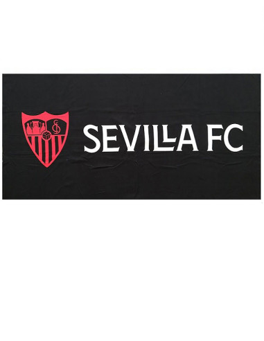 Toalla grande Sevilla FC roja blanca y negra 180x90 cm