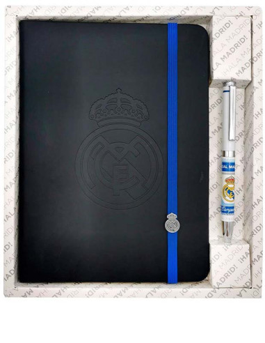 Pack  agenda y bolígrafo metálico Real Madrid