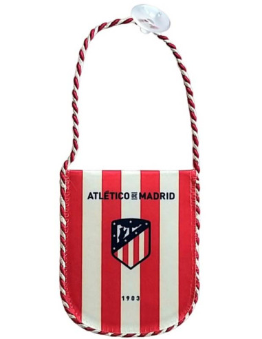 Banderín pequeño Atlético de Madrid con ventosa 8x10 cm